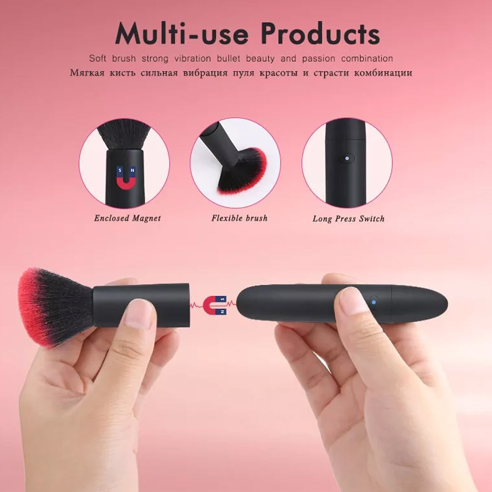 USB Silicone Makeup Brush Plus Bullet Vibrator